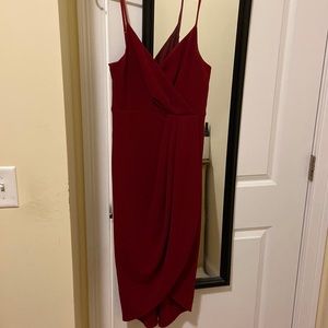 Lulus red slit dress